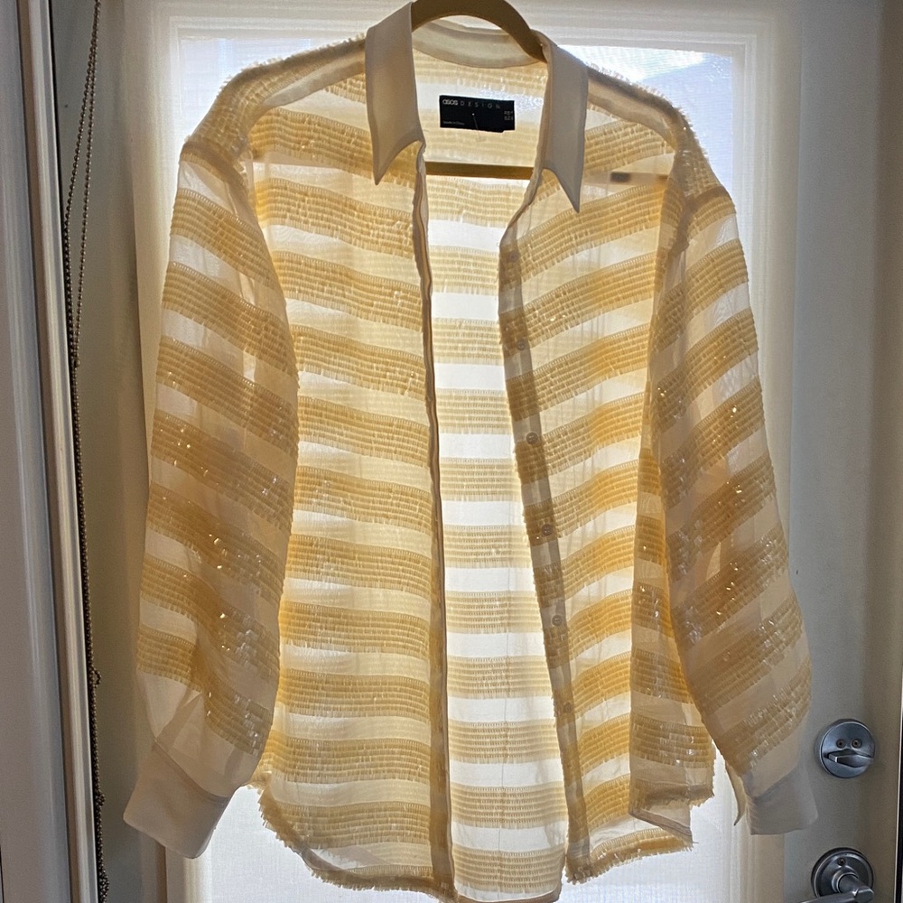 ASOS Yellow Striped Blouse
